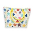Sac cabas nylon étoiles multicolores