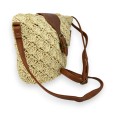 Sac bandoulière bohème paille beige
