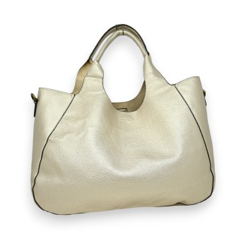 Grand sac souple avec ses accessoires doré métallisé