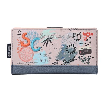 Portefeuille compagnon sweety candy bleu jeans