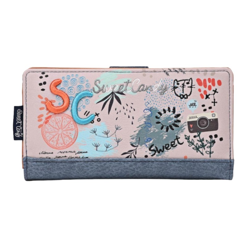 Portefeuille compagnon sweety candy bleu jeans