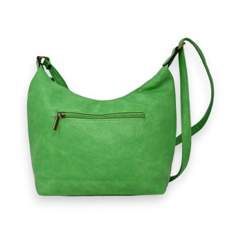 Sac bandoulière forme banane vert brésil