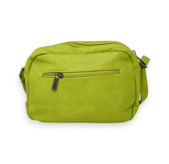 Sac bandoulière carrée clous métal vert anis
