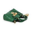 Porte clés porte monnaie vert effet croco brillant