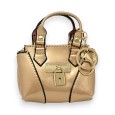 Porte clés porte monnaie taupe vernis