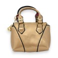 Porte clés porte monnaie taupe vernis