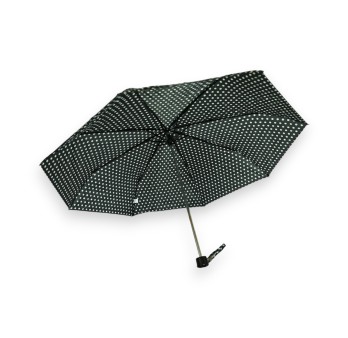 Parapluie pliant manuel pois blanc