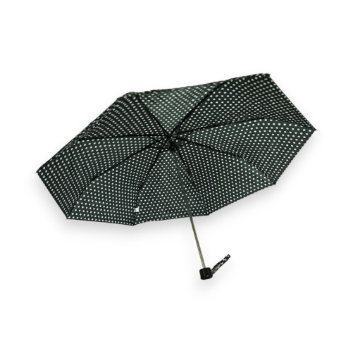 Parapluie pliant manuel pois blanc
