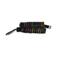 Parapluie pliant manuel motifs lignes fines multicolores