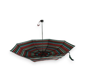Parapluie pliant manuel lignes larges rouges