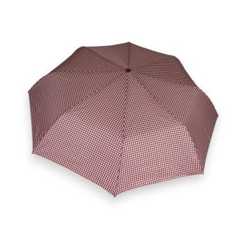 Parapluie pliant automatique vichy bordeau