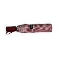 Parapluie pliant automatique vichy bordeau