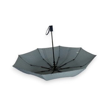 Parapluie pliant automatique vichy bleu marine