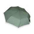 Parapluie pliant automatique vichy vert canard