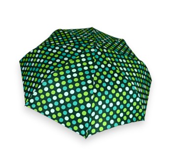 Parapluie pliant semi automatique pois nuances verts