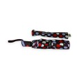 Parapluie pliant semi automatique pois rouge et parme