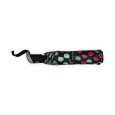 Parapluie pliant semi automatique pois fuchsia et gris