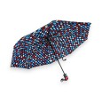 Parapluie pliant semi automatique rouge et bleu