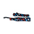 Parapluie pliant semi automatique rouge et bleu