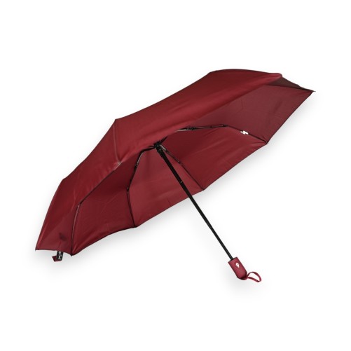 Parapluie pliant semi automatique uni Bordeau