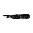 Parapluie pliant semi automatique noir pois lignés beige