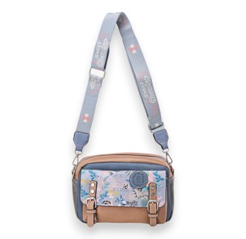 Sac bandoulière cartable Sweet & Candy nuances bleu