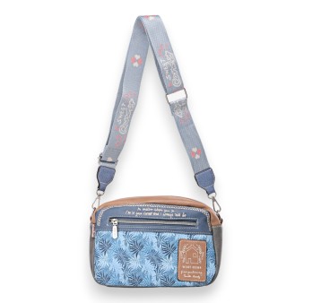 Sac bandoulière cartable Sweet & Candy nuances bleu