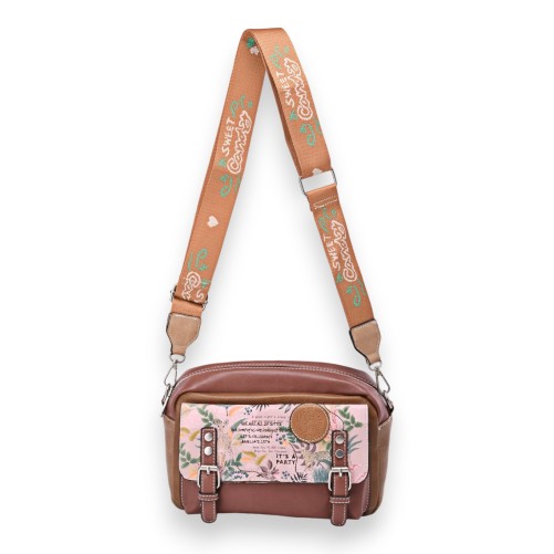 Sac bandoulière cartable Sweet &Candy nuances marron
