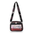 Sac bandoulière carré papillons Sweet & Candy rouge et noir