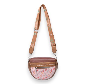 Sac banane bandoulière papillons Sweet &Candy nuances camel