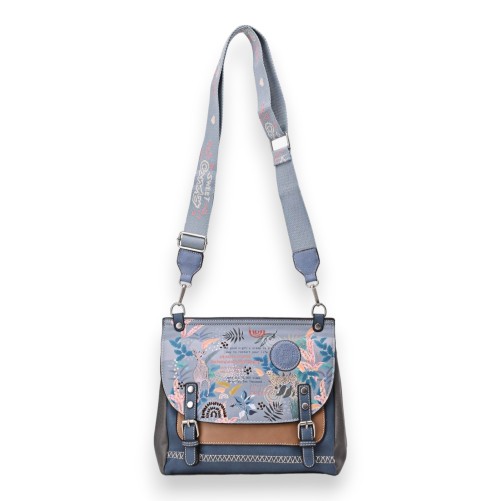 Sac bandoulière carré cartable Sweet & Candy bleu