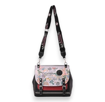 Sac bandoulière carré cartable Sweet & Candy rouge et noir