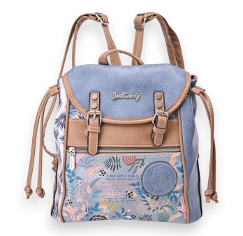 Sac à dos Sweet & Candy forêt tropicale bleu camel