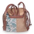 Sac à dos Sweet & Candy forêt tropicale rose et camel