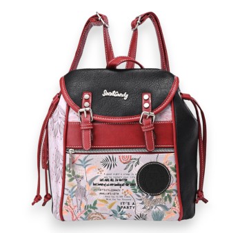 Sac à dos Sweet & Candy forêt tropicale rouge et noir