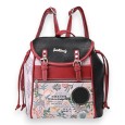 Sac à dos Sweet & Candy forêt tropicale rouge et noir