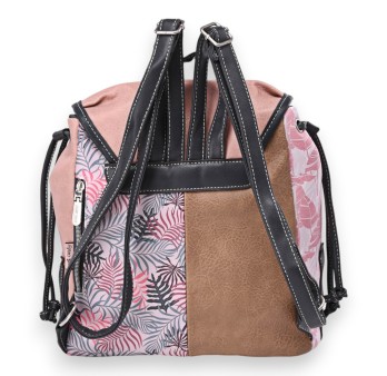 Sac à dos Sweet & Candy forêt tropicale rose et noir