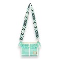 Sac bandoulière tissu David Jones vert menthe