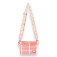 Sac bandoulière tissu David Jones rose