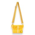 Sac bandoulière tissu David Jones jaune