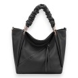 Sac à main noir David Jones synthétique anse frou frou
