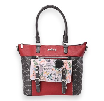 Sac à main Sweet & Candy poche sangles rouge et noir