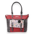 Sac à main Sweet & Candy poche sangles rouge et noir