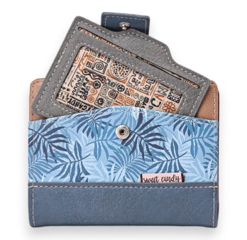 Portefeuille porte monnaie Sweet & Candy forêt tropicale Bleue