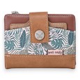 Portefeuille porte monnaie Sweet & Candy forêt tropicale rose et camel