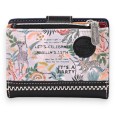 Portefeuille porte monnaie Sweet & Candy forêt tropicale noir et rouge