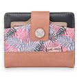Portefeuille porte monnaie Sweet & Candy forêt tropicale noir et rose
