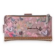 Portefeuille Sweet & Candy jardin papillons rose et camel