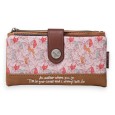 Portefeuille Sweet & Candy jardin papillons rose et camel