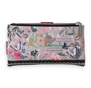 Portefeuille Sweet & Candy jardin papillons noir